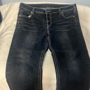 3/$20 Warehouse One dark wash 18reg straight leg  jeans